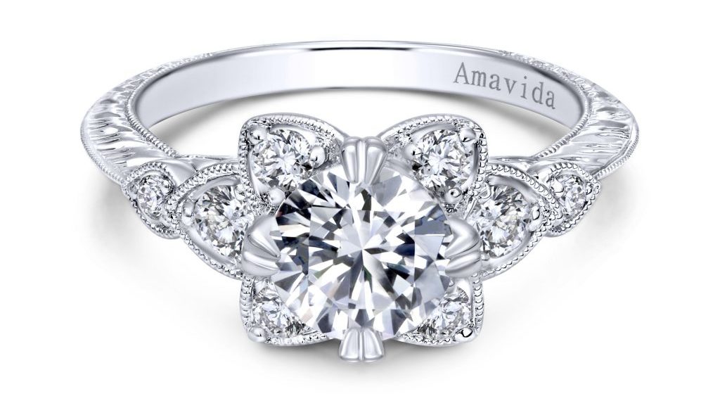 Victorian Engagement Ring - 14K Yellow Gold 0.84 Carat Round Cut Diamond  Vintage Ring - Eva – Segal Jewelry