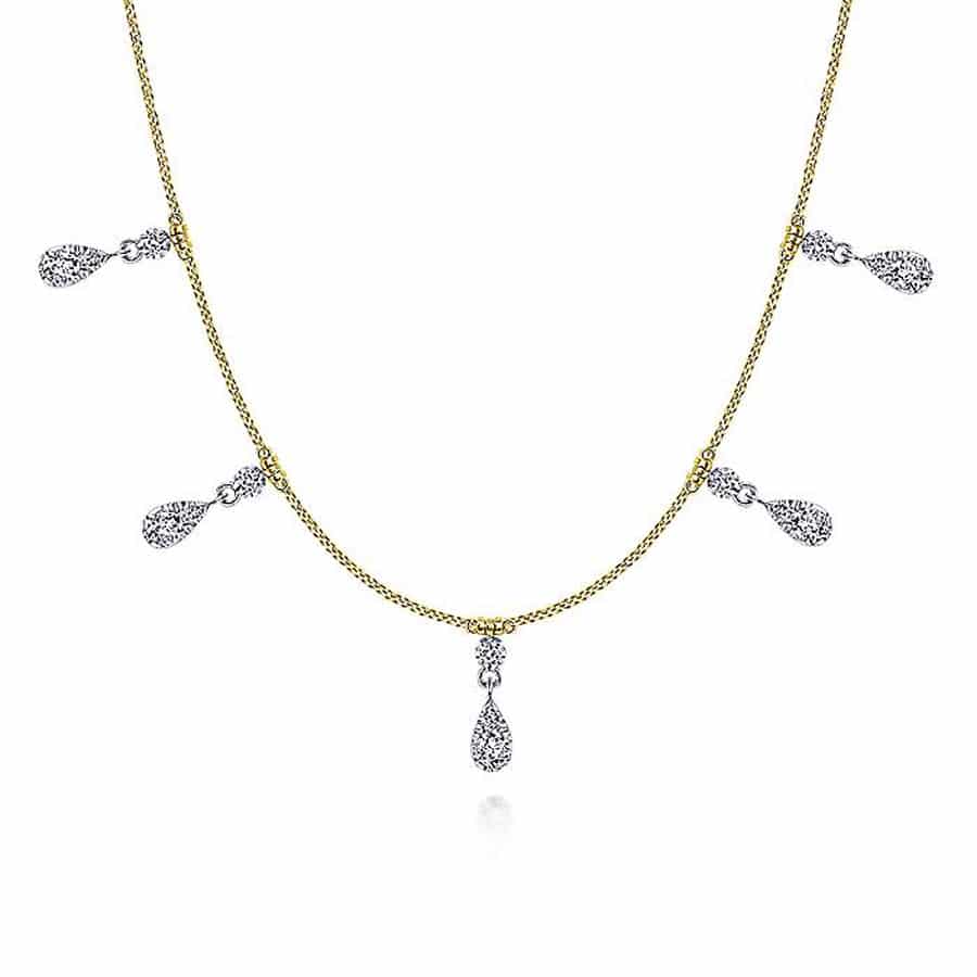 Pear-Shaped-Diamond-Choker-Necklace-in-14k