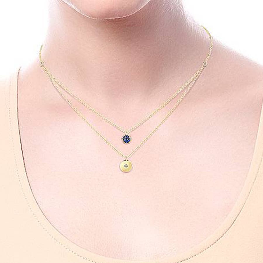 Sapphire & Diamond Necklace Wearing