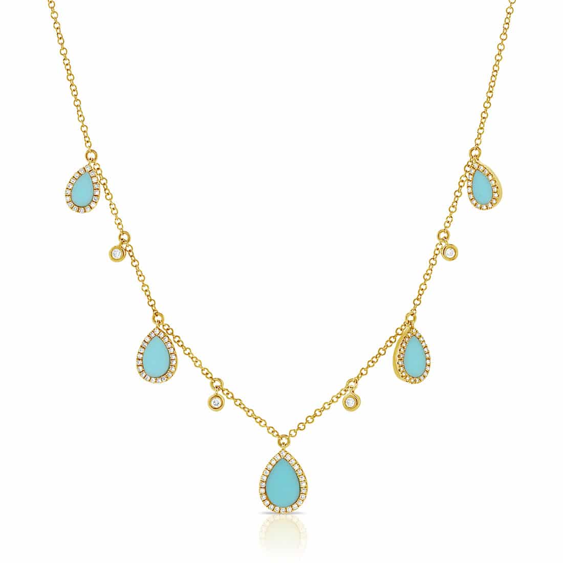 Buy the Yellow Turquoise Stone Necklace on Gold Chain | JaeBee Jewelry